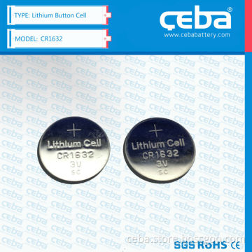 Lithium button cell battery CR1632 for sale
